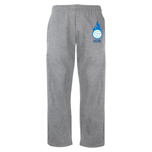  Grey Fleece Open Bottom Pant - Poly Prep Volleyball