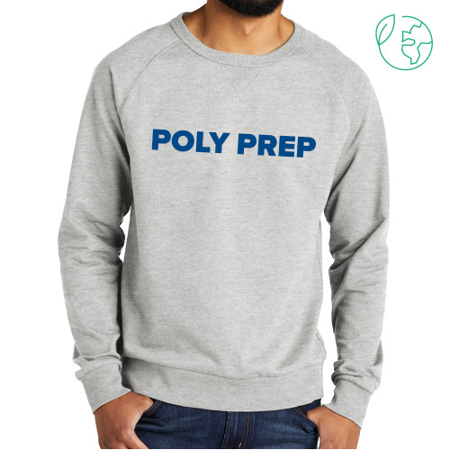  Allmade Light Grey Organic French Terry Crewneck Sweatshirt - Poly Prep