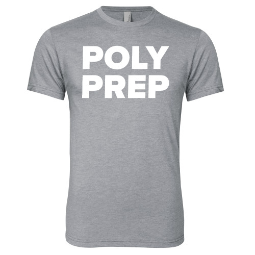  Next Level Heather Grey Triblend Tee - Poly Prep Stacked