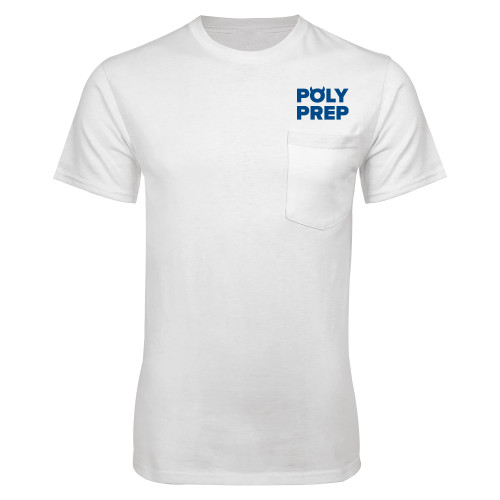  White T-Shirt w/Pocket - Poly Prep