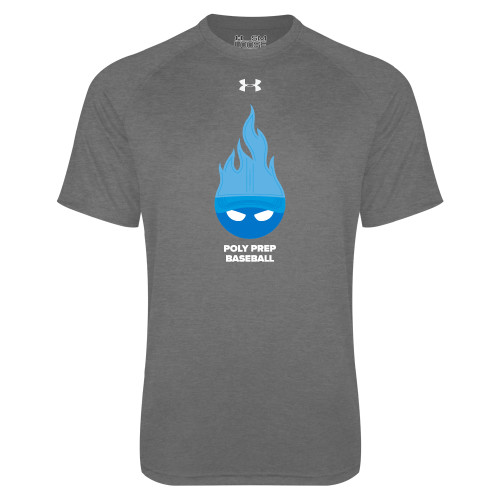  Under Armour Carbon Heather Tech Tee - Poly Prep Baseball UA
