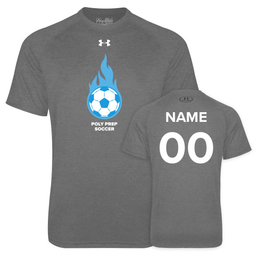  Under Armour Carbon Heather Tech Tee - Poly Prep Soccer UA