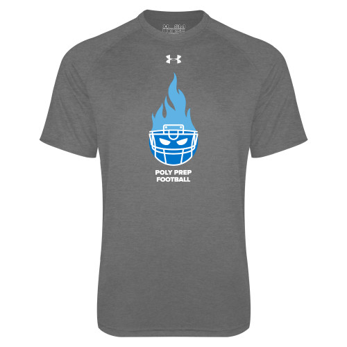  Under Armour Carbon Heather Tech Tee - Poly Prep Football UA