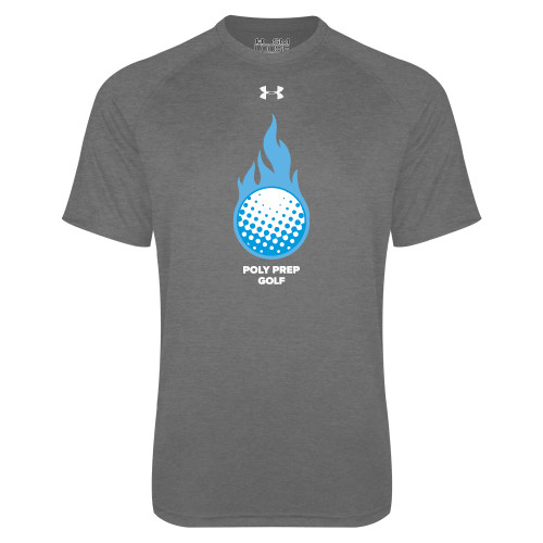  Under Armour Carbon Heather Tech Tee - Poly Prep Golf UA