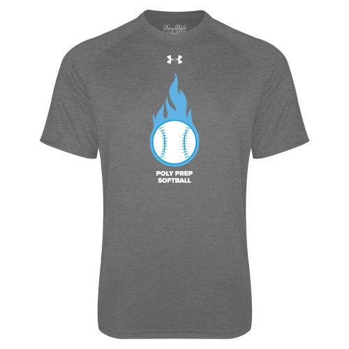  Under Armour Carbon Heather Tech Tee - Poly Prep Softball UA