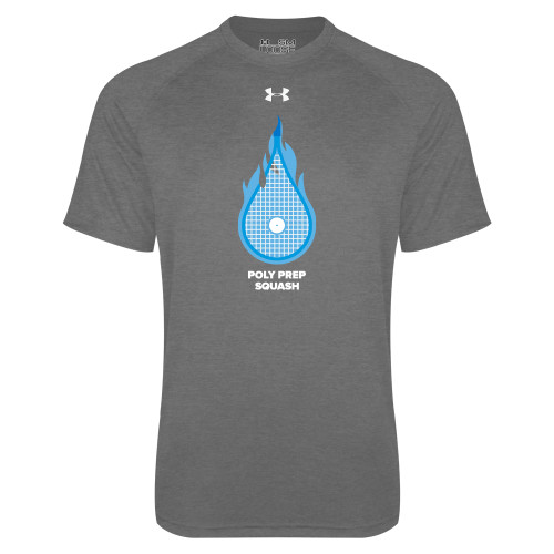  Under Armour Carbon Heather Tech Tee - Poly Prep Squash UA
