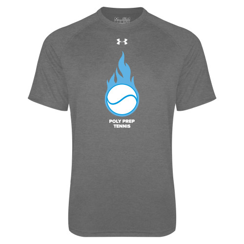  Under Armour Carbon Heather Tech Tee - Poly Prep Tennis UA
