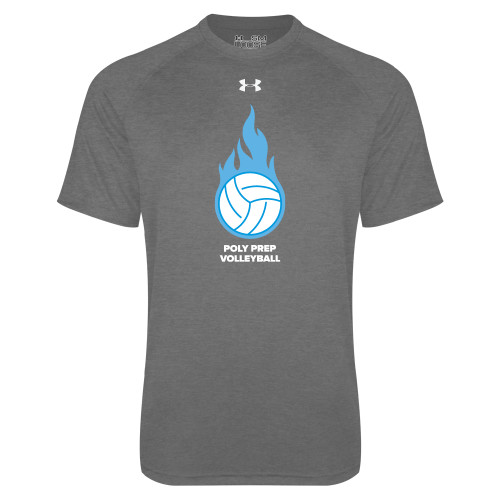  Under Armour Carbon Heather Tech Tee - Poly Prep Volleyball UA