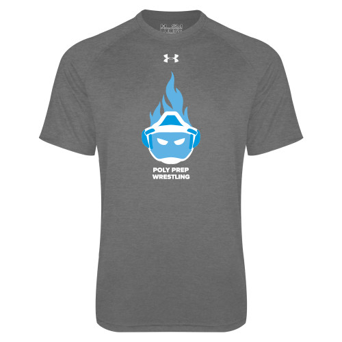  Under Armour Carbon Heather Tech Tee - Poly Prep Wrestling UA