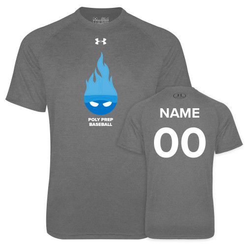  Under Armour Carbon Heather Tech Tee - Poly Prep Baseball UA