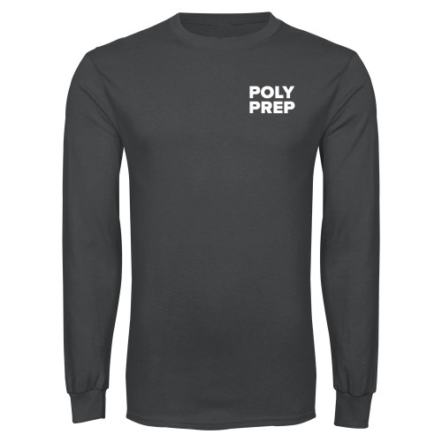 Charcoal Long Sleeve T Shirt - Poly Prep Stacked