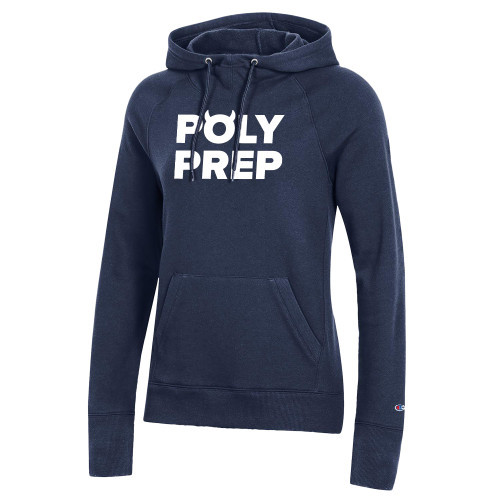  Champion Womens Navy Pull Over Hood - Poly Prep