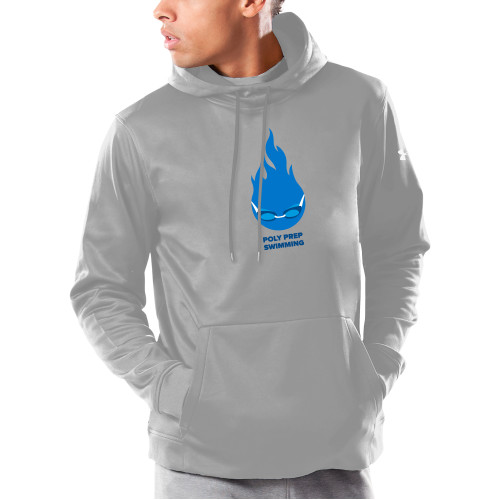  Under Armour Grey Armour Fleece Hoodie - Poly Prep Swimming