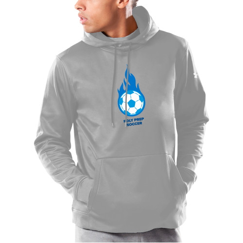  Under Armour Grey Armour Fleece Hoodie - Poly Prep Soccer