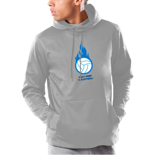  Under Armour Grey Armour Fleece Hoodie - Poly Prep Volleyball