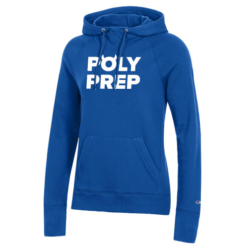  Champion Womens Royal Pull Over Hood - Poly Prep