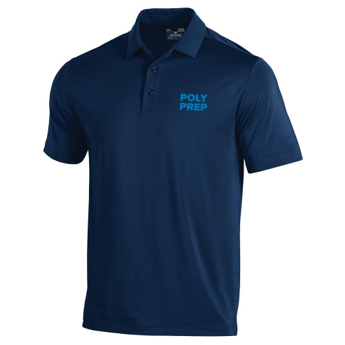  Under Armour Navy Performance Polo - Poly Prep Stacked