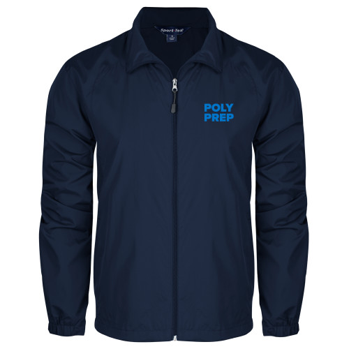  Navy Full Zip Wind Jacket - Poly Prep Stacked