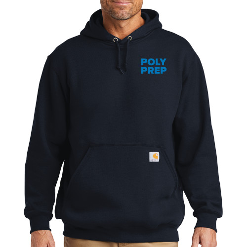  Carhartt Navy Midweight Hoodie - Poly Prep Stacked