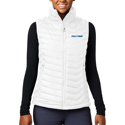  Columbia Womens White Powder Lite Vest - Poly Prep