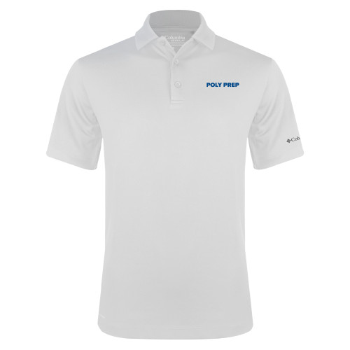  Columbia White Omni Wick Drive Polo - Poly Prep