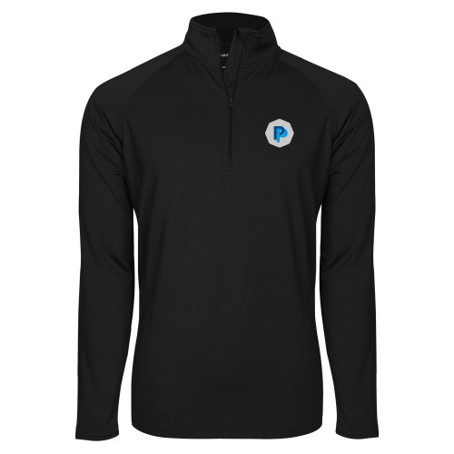  Sport Tek Black Sport Wick Stretch 1/2 Zip Pullover - PP in Badge