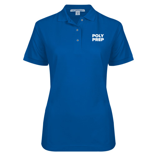  Womens Silk Touch Royal Pique Polo - Poly Prep Stacked