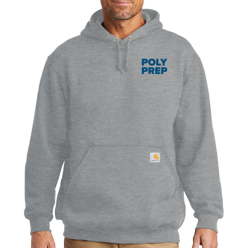  Carhartt Heather Grey Midweight Hoodie - Poly Prep Stacked