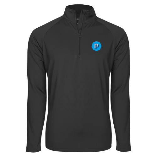  Sport Tek Charcoal Sport Wick Stretch 1/2 Zip Pullover - PP in Badge