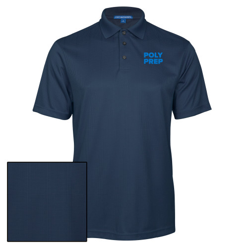  Navy Performance Fine Jacquard Polo - Poly Prep Stacked