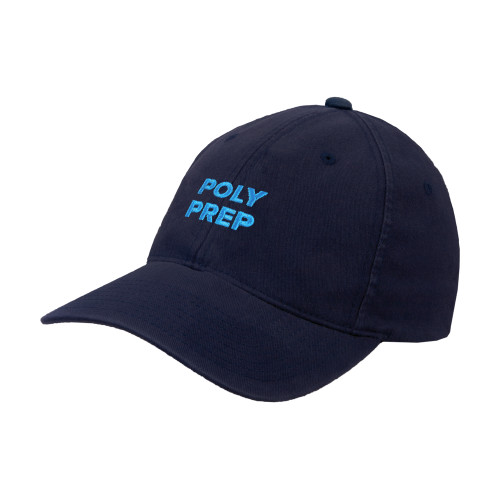  Navy Flexfit Structured Low Profile Hat - Poly Prep Stacked