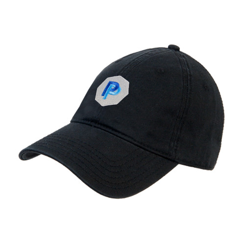  Black Unstructured Adjustable Low Profile Hat - PP in Badge