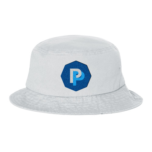  Sportsman White Bucket Hat - PP in Badge