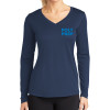 Thumbnail image for  Womens Navy Performance Long Sleeve V Neck Shirt