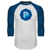 Thumbnail image for  White/Royal Raglan Baseball T Shirt