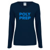 Thumbnail image for  Womens Navy Long Sleeve V Neck Tee