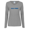 Thumbnail image for  Womens Grey Long Sleeve V Neck Tee 