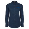 Thumbnail image for  Womens Navy Twill Button Down Long Sleeve 