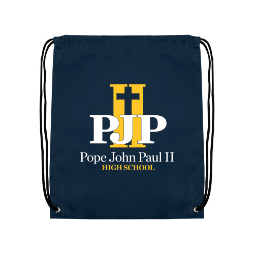  Navy Drawstring Backpack - PJP II with School Name