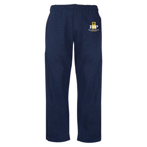  Navy Fleece Open Bottom Pant - PJP II with School Name