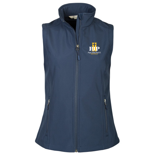  Womens Navy Core Softshell Vest - PJP II with School Name