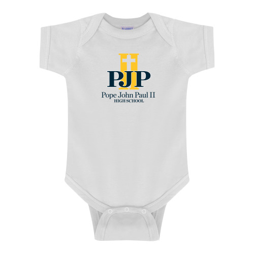  White Infant Onesie - PJP II with School Name
