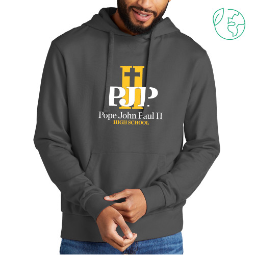 Allmade Dark Grey Organic French Terry Pullover Hoodie - PJP II with School Name