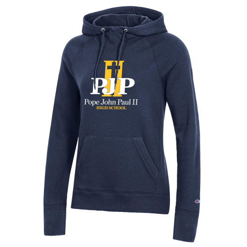  Champion Womens Navy Pull Over Hood - PJP II with School Name
