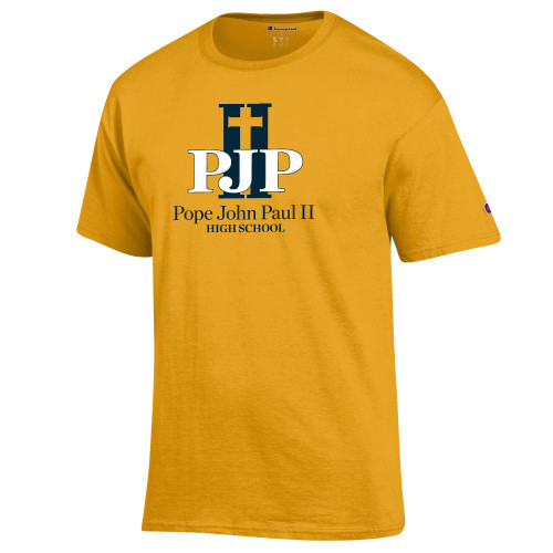  Champion Gold T Shirt - PJP II with School Name