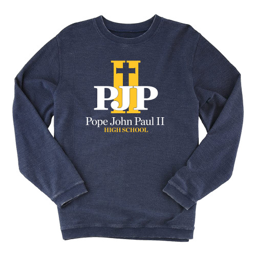  Boxercraft Womens Navy Corded Crew - PJP II with School Name