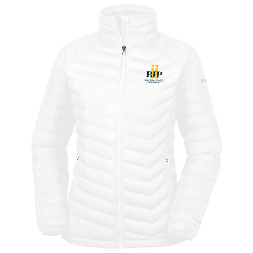  Columbia Womens White Powder Lite Jacket - PJP II with School Name