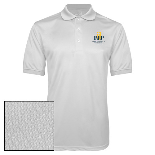  White Dry Mesh Polo - PJP II with School Name