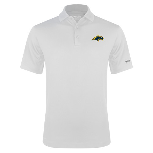  Columbia White Omni Wick Drive Polo - Panther