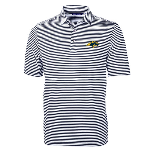  C&B Navy Virtue Eco Pique Stripe Polo - Panther
